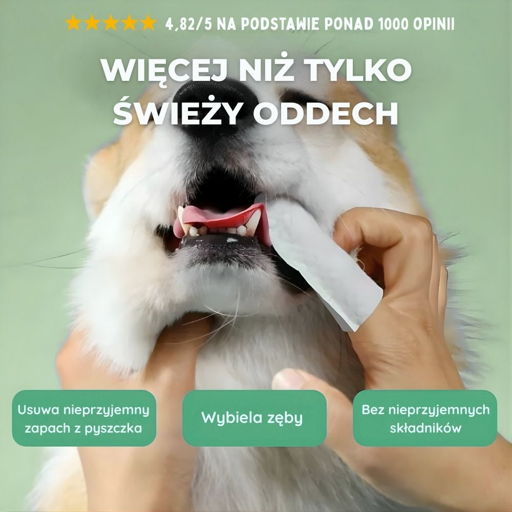 DentaFresh – Chusteczki do Czyszczenia i Ochrony Zębów dla Psów