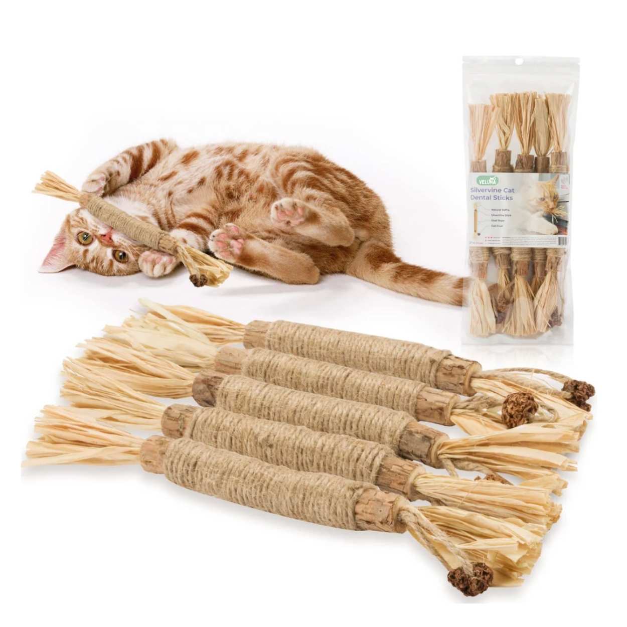 Patyczki dentystyczne z Silvervine dla kotów