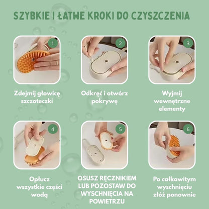 Wielofunkcyjna szczotka parowa 4 w 1 dla psów