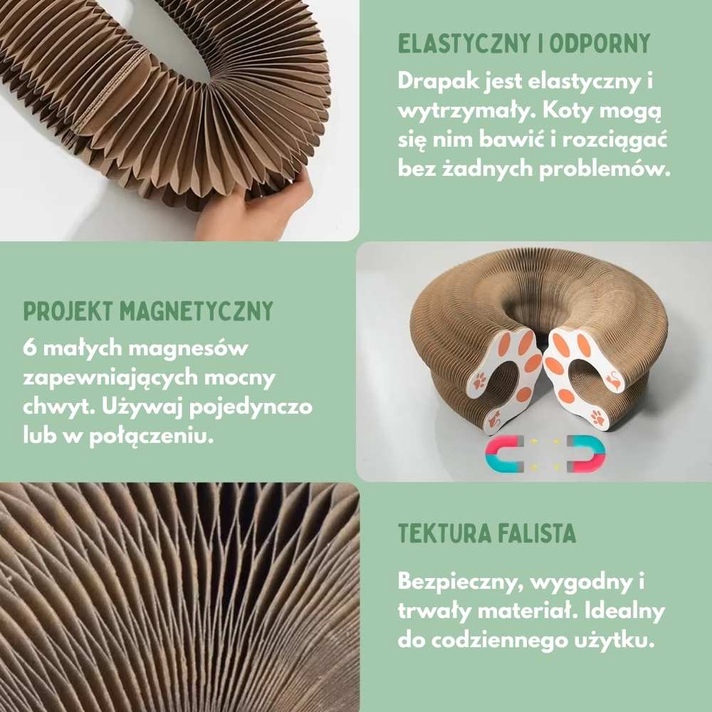 Interaktywna drapaczka dla kotów z dołączoną piłeczką