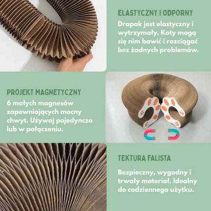 Interaktywna drapaczka dla kotów z dołączoną piłeczką