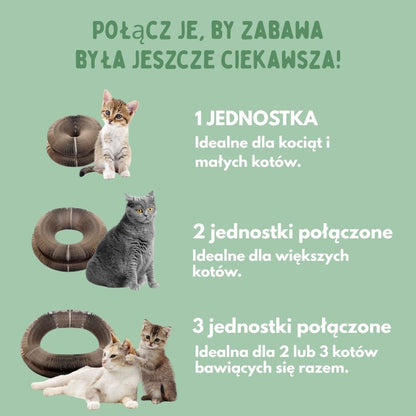 Interaktywna drapaczka dla kotów z dołączoną piłeczką