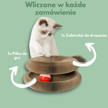 Interaktywna drapaczka dla kotów z dołączoną piłeczką