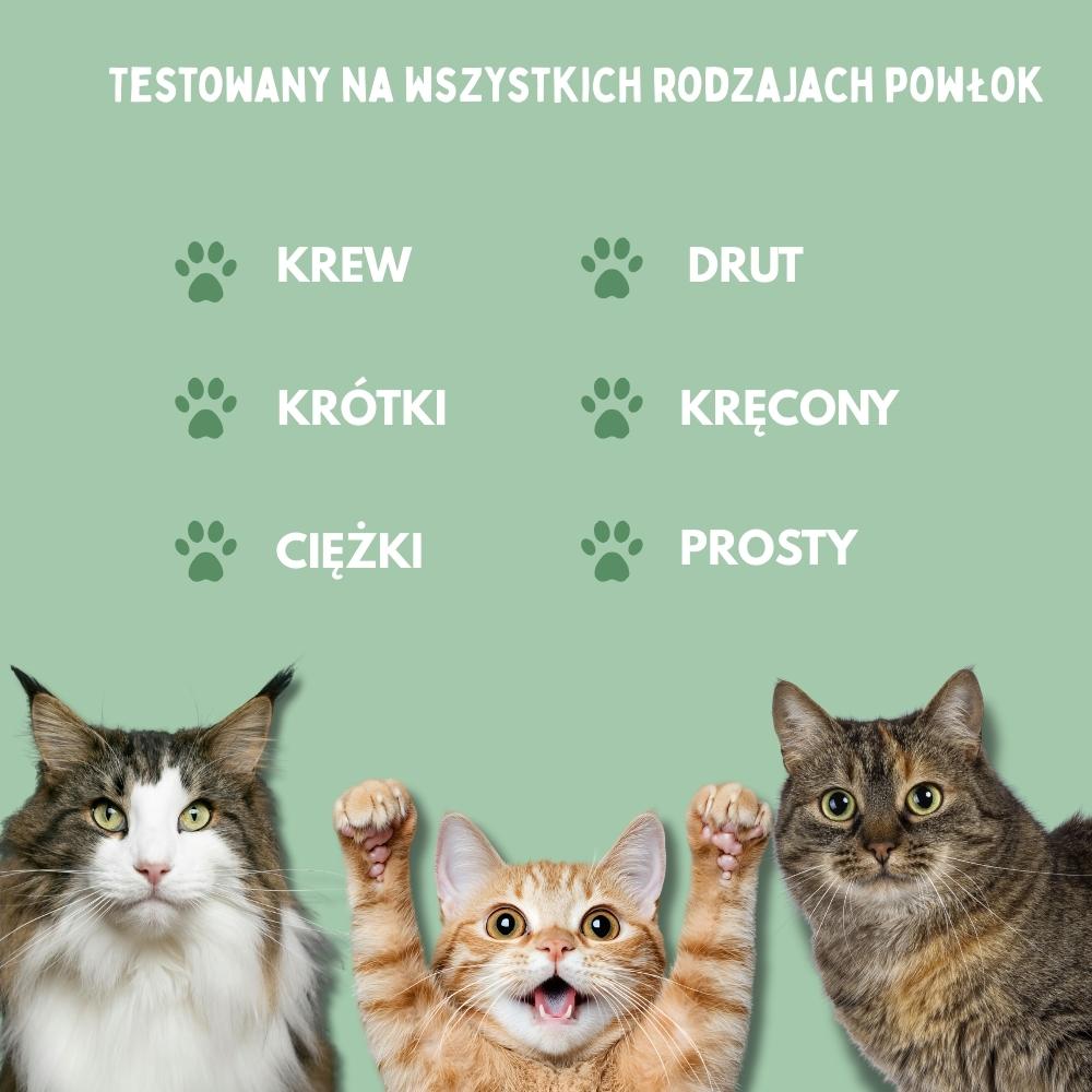 Wielofunkcyjna szczotka parowa 4-w-1 dla kotów