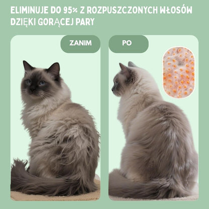 Wielofunkcyjna szczotka parowa 4-w-1 dla kotów